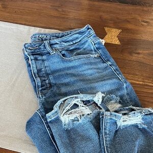 American Eagle Outfitters Women's Ripped Blue Boyfriend Jeans
